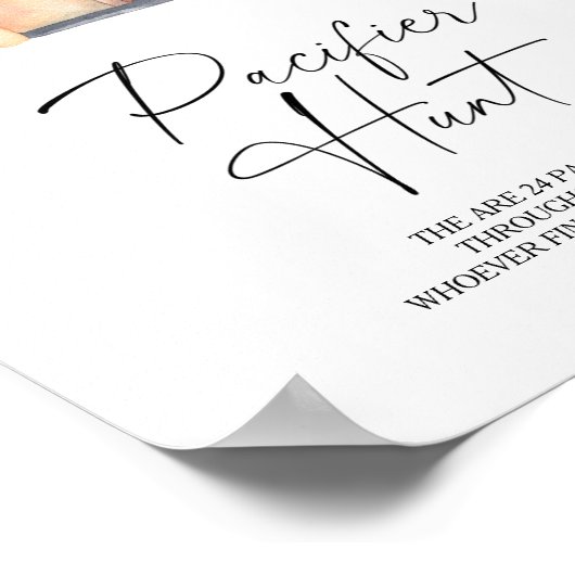 カボチャのトラックおしゃぶり狩りベビーシャワーゲーム ポスター (角)