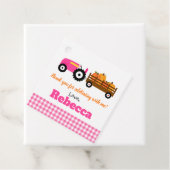 カボチャのトラックカボチャのパッチ – Pink Tractor フェイバータグ (インサイチュ)