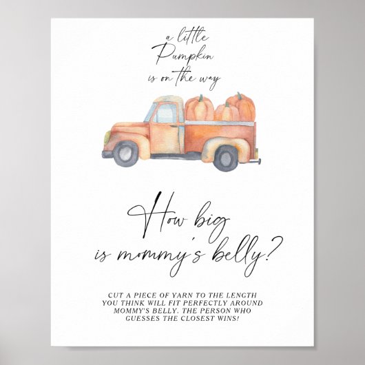 カボチャのトラック – どのように大きいママの腹のゲーム ポスター (正面)