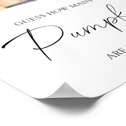 カボチャのトラック – カボチャの数を推測 ポスター (角)