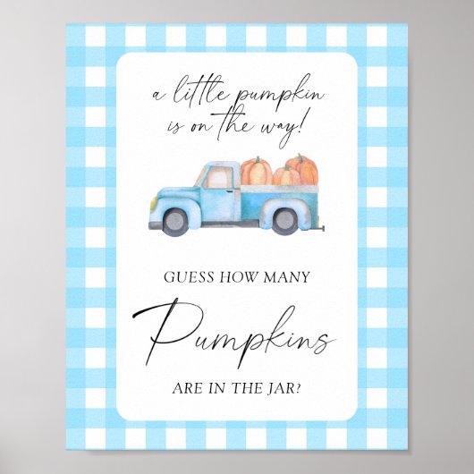 カボチャのトラック – カボチャの数を推測 ポスター (正面)