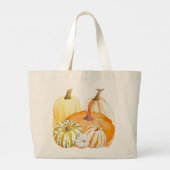 カボチャのトートバッグでの収穫(12-VI) ラージトートバッグ (裏面)