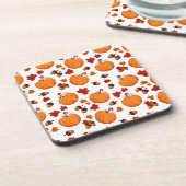 カボチャのドリンク|秋のコルクドリンクコースター コースター (左側)