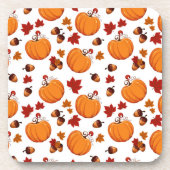 カボチャのドリンク|秋のコルクドリンクコースター コースター (正面)
