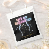 カボチャのネオン ハロウィン ハロウィアード ダンシング スカル フェイバーバッグ (クリップ留めされた状態)