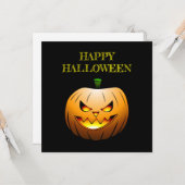 カボチャのハッピーハロウィンカード カード (正面/裏面インサイチュ)