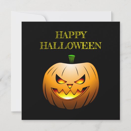 カボチャのハッピーハロウィンカード カード (正面)