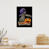 カボチャのハッピーハロウィーン猫 ポスター (キッチン)