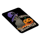 カボチャのハッピーハロウィーン猫 マグネット (右側)