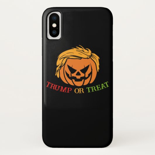カボチャのハロウィンおもしろいのトランプまたは治療 Case-Mate iPhoneケース (裏面)