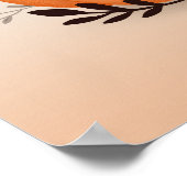 カボチャのハロウィンに座ってかわいいモダン子猫 ポスター (角)