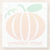 カボチャのハロウィンコースター ガラスコースター (裏面)