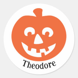 カボチャのハロウィンステッカー ラウンドシール