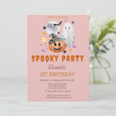 カボチャのハロウィンパーティー 誕生日 招待状 (スタンド正面)