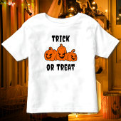 カボチャのハロウィン不気味のトリックまたは治療 トドラーTシャツ