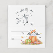 カボチャのハロウィン猫 プレイスカード (外部開封)