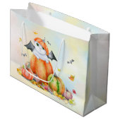 カボチャのハロウィン猫 ラージペーパーバッグ (正面アングル)