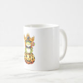 カボチャのハロウィーンかわいいカエル コーヒーマグカップ (正面右)