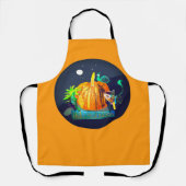 カボチャのハロウィーンの友人 – 魔法の動物 エプロン (正面)