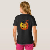 カボチャのハロウィーンの猫 Tシャツ (裏面フル)