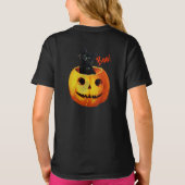 カボチャのハロウィーンの猫 Tシャツ (裏面)
