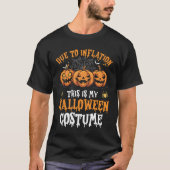 カボチャのハロウィーンの衣装メンズウーマンおもしろいハロウィー Tシャツ (正面)