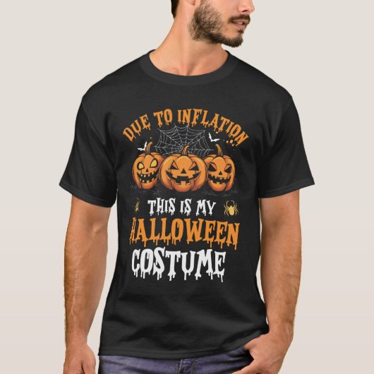 カボチャのハロウィーンの衣装メンズウーマンおもしろいハロウィー Tシャツ (正面)