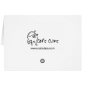 カボチャのハロウィーンカード付き小さな黒猫 (裏面横)