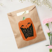 カボチャのハロウィーントリートのトリックまたはトリートメント フェイバーバッグ (封をした状態)