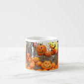 カボチャのハロウィーンハロウィーンのカボチャのちょうちんオレンジのカボチャ エスプレッソカップ (正面)