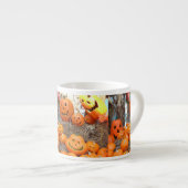 カボチャのハロウィーンハロウィーンのカボチャのちょうちんオレンジのカボチャ エスプレッソカップ (正面右)