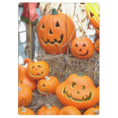 カボチャのハロウィーンハロウィーンのカボチャのちょうちんオレンジのカボチャ クリップボード (裏面)