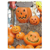 カボチャのハロウィーンハロウィーンのカボチャのちょうちんオレンジのカボチャ クリップボード (正面)