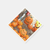 カボチャのハロウィーンハロウィーンのカボチャのちょうちんオレンジのカボチャ スタンダードカクテルナプキン (角)