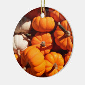 カボチャのハロウィーンハロウィーンのカボチャのちょうちんオレンジのカボチャ セラミックオーナメント (左)
