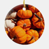 カボチャのハロウィーンハロウィーンのカボチャのちょうちんオレンジのカボチャ セラミックオーナメント (裏面)
