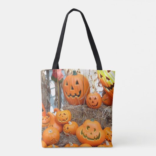 カボチャのハロウィーンハロウィーンのカボチャのちょうちんオレンジのカボチャ トートバッグ (裏面)
