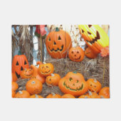 カボチャのハロウィーンハロウィーンのカボチャのちょうちんオレンジのカボチャ ドアマット (正面)