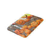 カボチャのハロウィーンハロウィーンのカボチャのちょうちんオレンジのカボチャ バスマット (アングル)