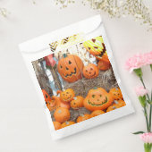 カボチャのハロウィーンハロウィーンのカボチャのちょうちんオレンジのカボチャ フェイバーバッグ (封をした状態)