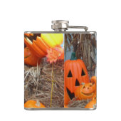 カボチャのハロウィーンハロウィーンのカボチャのちょうちんオレンジのカボチャ フラスク (裏面)