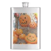 カボチャのハロウィーンハロウィーンのカボチャのちょうちんオレンジのカボチャ フラスク (正面)