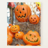 カボチャのハロウィーンハロウィーンのカボチャのちょうちんオレンジのカボチャ プランナー手帳 (裏面)