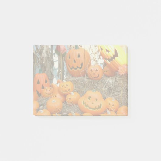 カボチャのハロウィーンハロウィーンのカボチャのちょうちんオレンジのカボチャ ポストイット (正面)