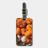 カボチャのハロウィーンハロウィーンのカボチャのちょうちんオレンジのカボチャ ラゲッジタグ (正面縦)