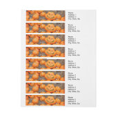 カボチャのハロウィーンハロウィーンのカボチャのちょうちんオレンジのカボチャ ラップアラウンド宛名ラベル (シート)