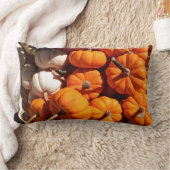 カボチャのハロウィーンハロウィーンのカボチャのちょうちんオレンジのカボチャ ランバークッション (ブランケット)