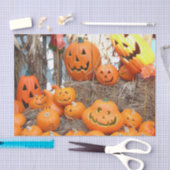 カボチャのハロウィーンハロウィーンのカボチャのちょうちんオレンジのカボチャ 薄葉紙 (クラフト)