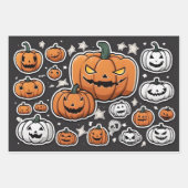 カボチャのハロウィーン ラッピングペーパーシート (正面2)