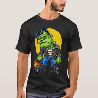 カボチャのバケツを持った小さなフランキー Tシャツ